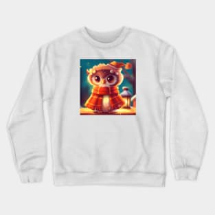 Cute Owl Drawing Crewneck Sweatshirt